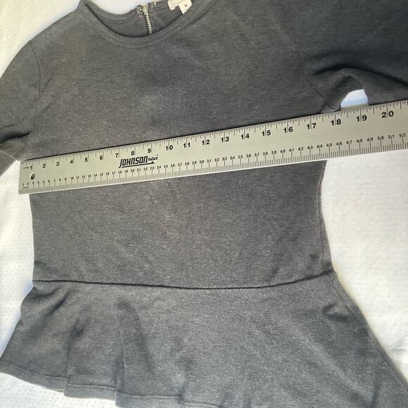 GAP Women’s 3/4 Sleeve Blouse, size M, Gray, 100% Cotton, Baby Doll - Picture 3 of 8